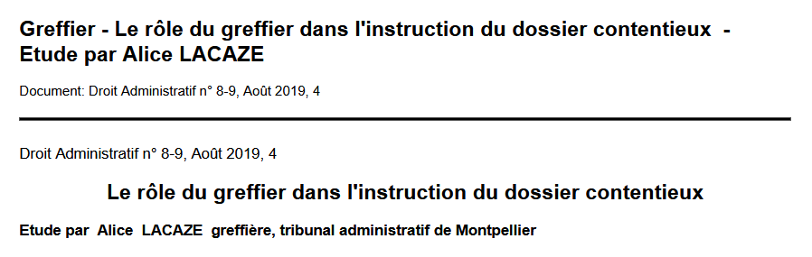 Le rôle du greffier dans l'instruction du dossier contentieu