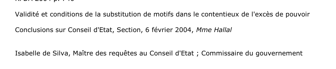 Validité et conditions de la substitution de motifs dans le contentieux de l'excès de pouvoir