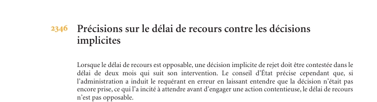 Précisions sur le délai de recours contre les décisions implicites