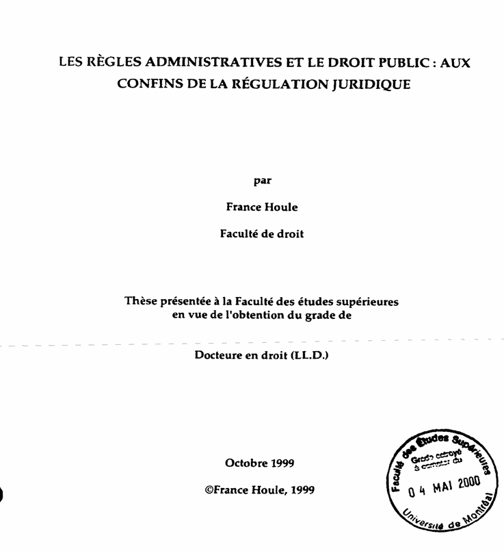 LES RÈGLES ADMINISTRATIVES ET LE DROIT PUBLIC : AUX CONFINS DE LA RÉGULATION JURIDIQUE