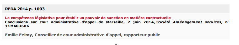 La compétence législative pour établir un pouvoir de sanction en matière contractuelle