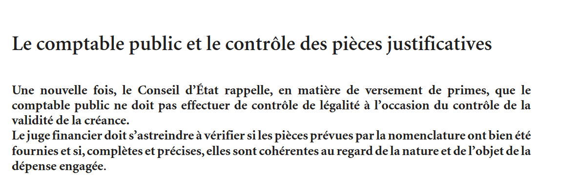 Le comptable public et le contrôle des pièces justificatives