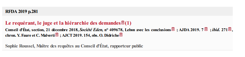 Le requérant, le juge et la hiérarchie des demandes