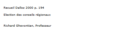 Election des conseils régionaux