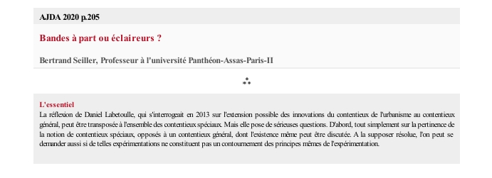 Bandes à part ou éclaireurs ?