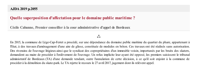 Quelle superposition d'affectation pour le domaine public maritime ?