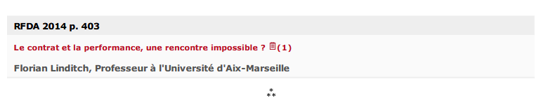Le contrat et la performance, une rencontre impossible ?