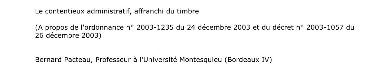 Le contentieux administratif, affranchi du timbre