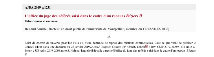 L'office du juge des référés saisi dans le cadre d'un recours Béziers II Entre rigueur et confusion