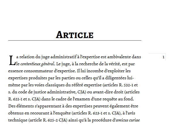 Le juge administratif et l’expertise dans la conduite des politiques publiques