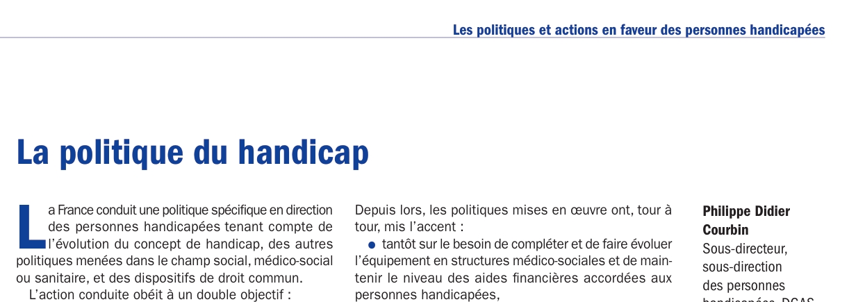 La politique du handicap