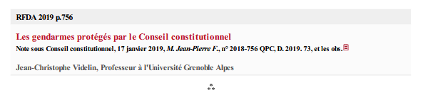 Les gendarmes protégés par le Conseil constitutionnel
