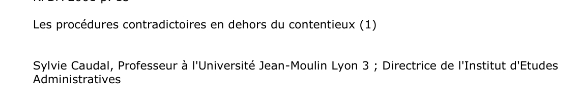 Les procédures contradictoires en dehors du contentieux