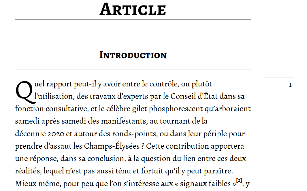 Le Conseil de l’État, l’impact de la loi, l’expert et le gilet jaune