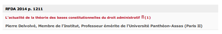 L'actualité de la théorie des bases constitutionnelles du droit administratif