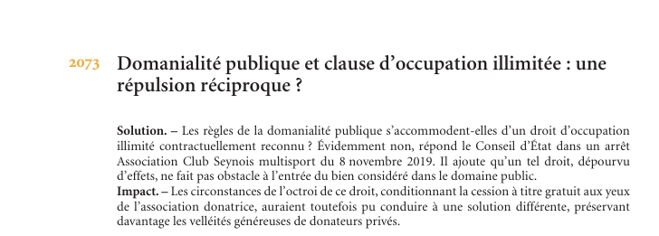 Domanialité publique et clause d’occupation illimitée : une répulsion réciproque ?