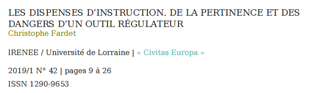 LES DISPENSES D’INSTRUCTION. DE LA PERTINENCE ET DES DANGERS D’UN OUTIL RÉGULATEUR