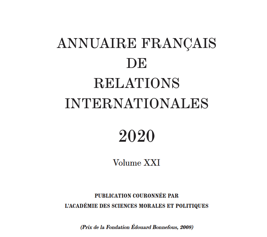 ANNUAIRE FRANÇAIS DE RELATIONS INTERNATIONALES