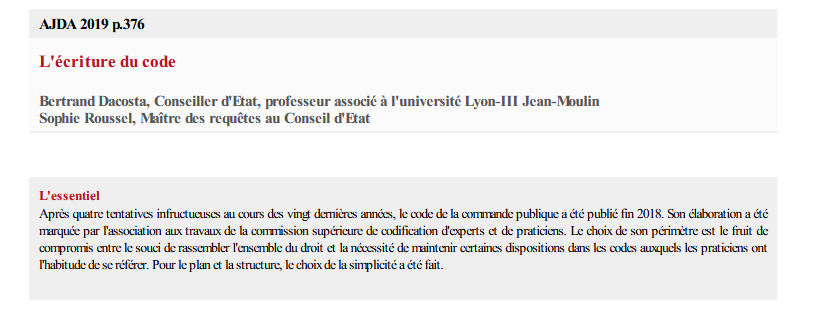 L'écriture du code