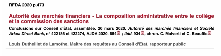 Autorité des marchés financiers - La composition administrative entre le collège et la commission des sanctions