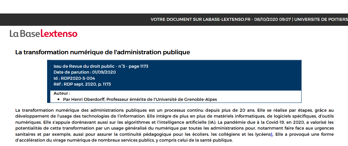 La transformation numérique de l'administration publique