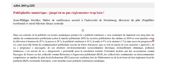 Publiphobie numérique : jusqu'où ne pas réglementer trop loin !