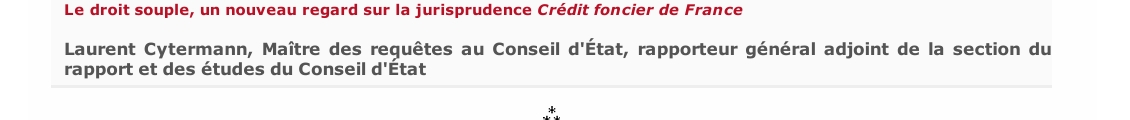 Le droit souple, un nouveau regard sur la jurisprudence Crédit foncier de France