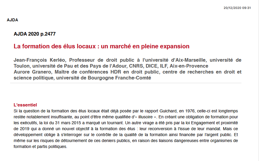 La formation des élus locaux : un marché en pleine expansion