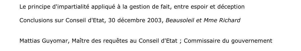 Le principe d'impartialité appliqué à la gestion de fait, entre espoir et déception