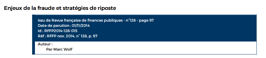 Enjeux de la fraude et stratégies de riposte