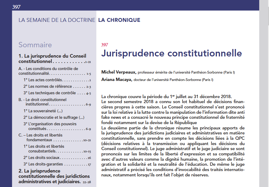 Jurisprudence constitutionnelle