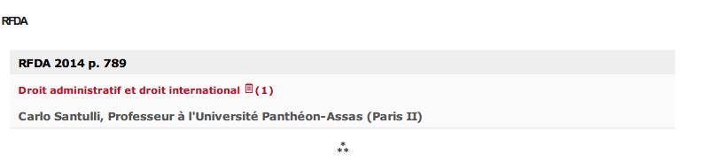 Droit administratif et droit international