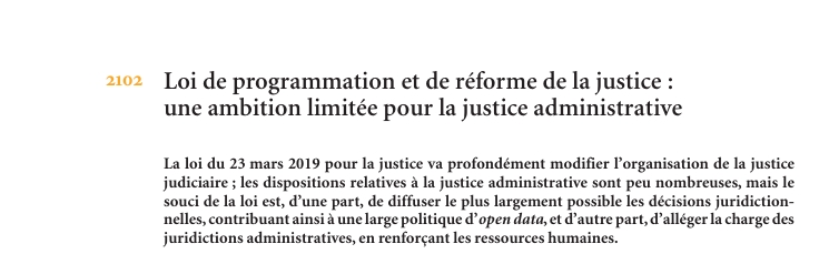 Loi de programmation et de réforme de la justice : une ambition limitée pour la justice administrative