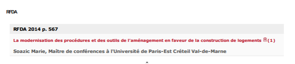 La modernisation des procédures et des outils de l'aménagement en faveur de la construction de logements
