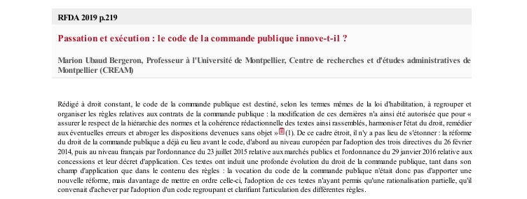 Passation et exécution : le code de la commande publique innove-t-il ?