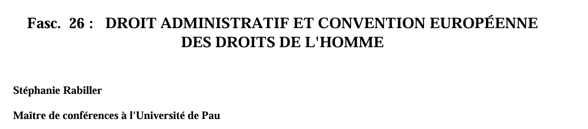 DROITADMINISTRATIFETCONVENTIONEUROPÉENNE DES DROITS DEL'HOMME