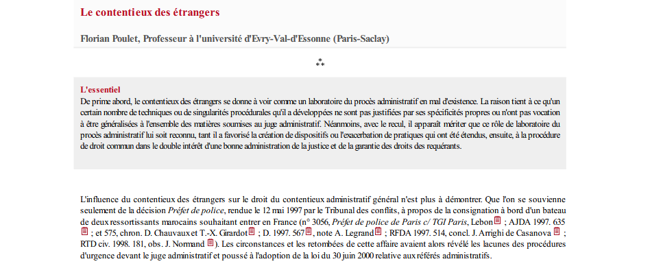 Le contentieux des étrangers