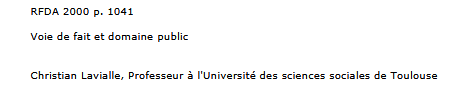 Voie de fait et domaine public