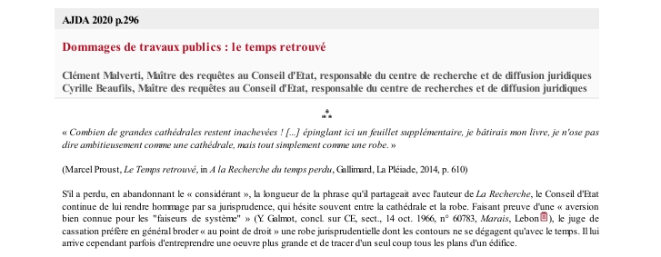 Dommages de travaux publics : le temps retrouvé