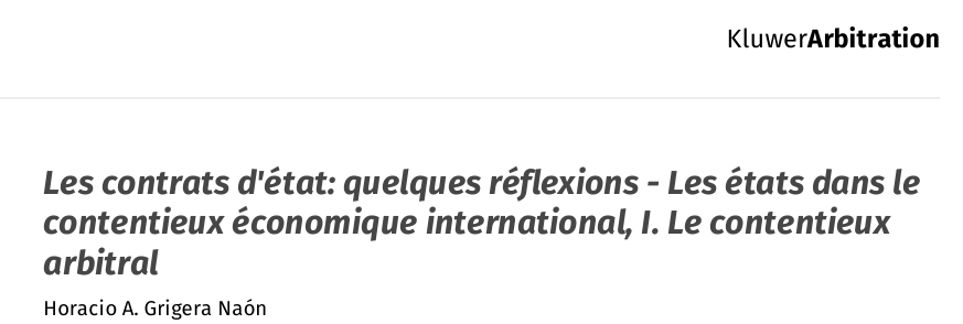Les contrats d'état: quelques réflexions - Les états dans le contentieux économique international, I. Le contentieux arbitral