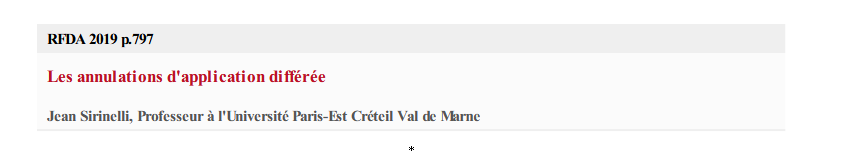 Les annulations d'application différée