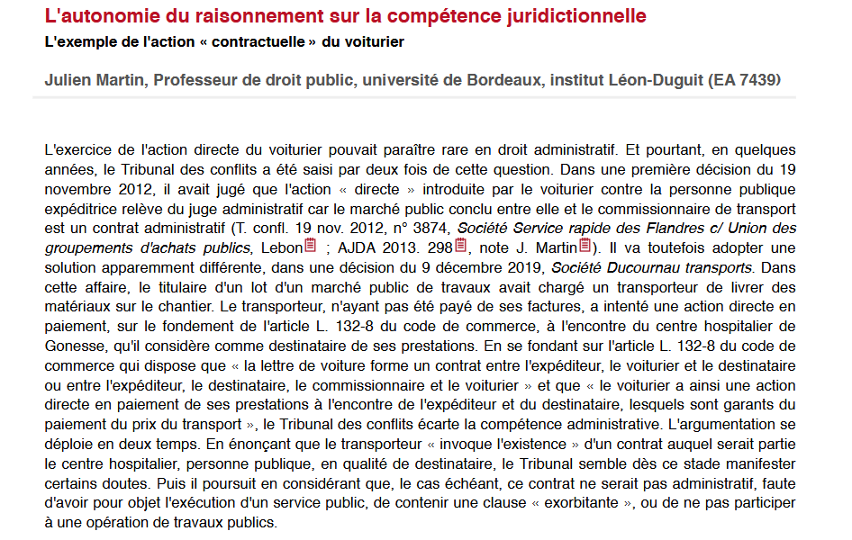 L'autonomie du raisonnement sur la compétence juridictionnelle