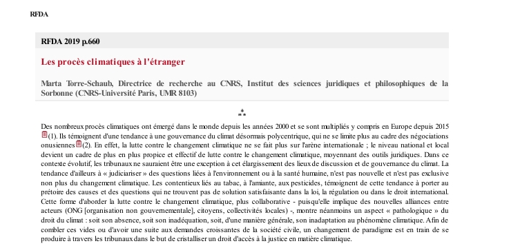 Les procès climatiques à l'étranger