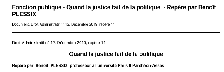 Fonction publique - Quand la justice fait de la politique
