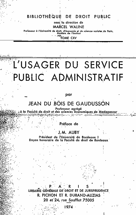 L’usager du service public administratif