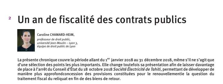 Un an de fiscalité des contrats publics